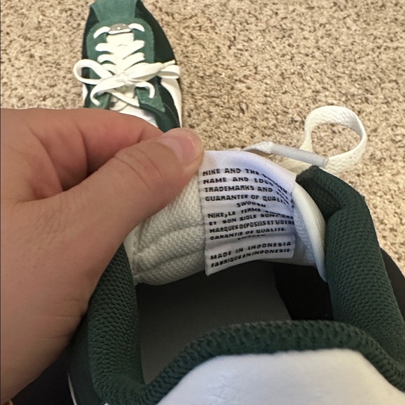 Like New - Nike Forest Green and White Sneakers - Picture 7 of 8
